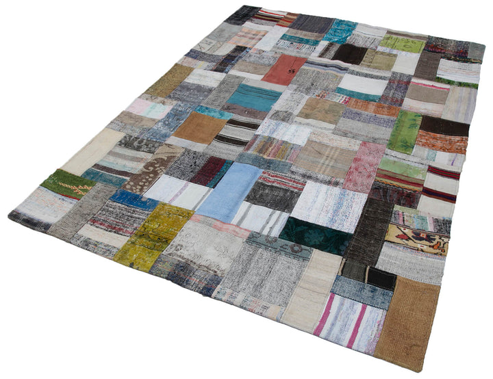 6x8 Multicolor Kilim Patchwork Rug - 30304