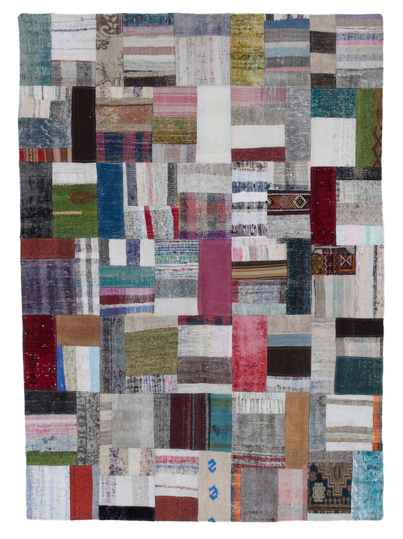 6x8 Multicolor Kilim Patchwork Rug - 30305