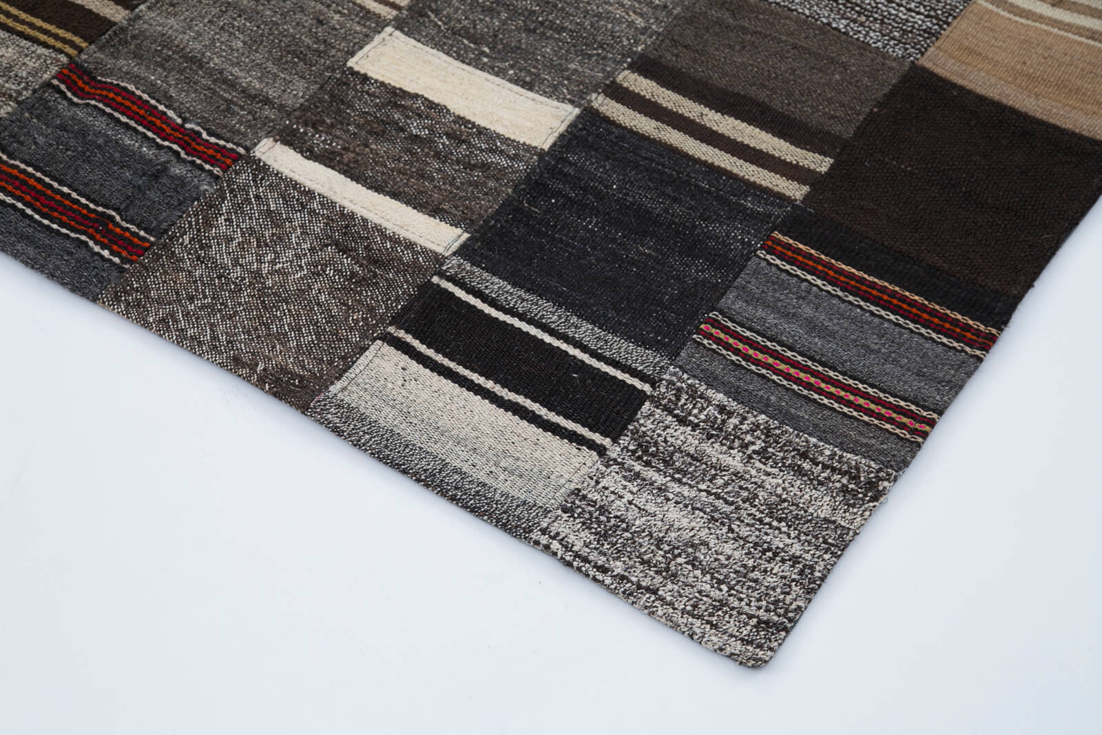 6x8 Brown Kilim Patchwork Rug - 30306