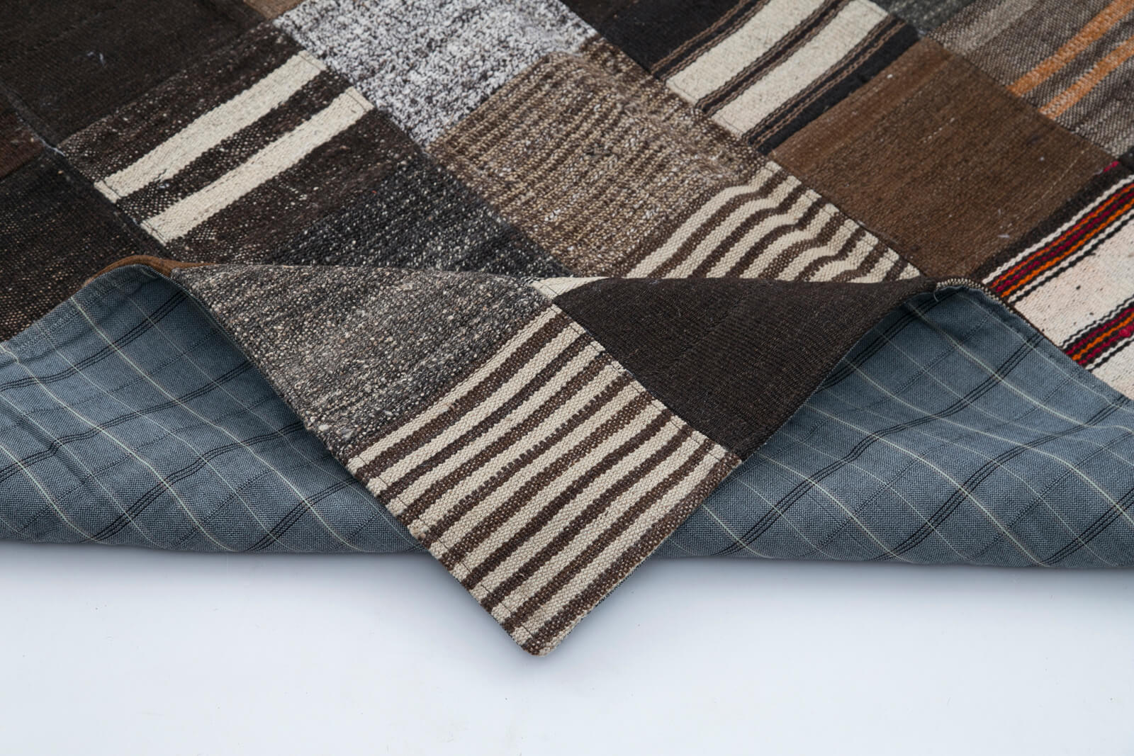 6x8 Brown Kilim Patchwork Rug - 30306
