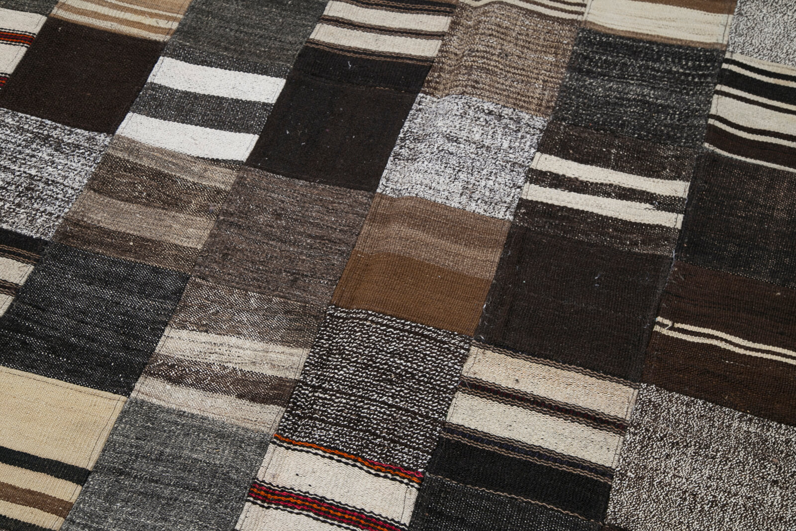 6x8 Brown Kilim Patchwork Rug - 30306