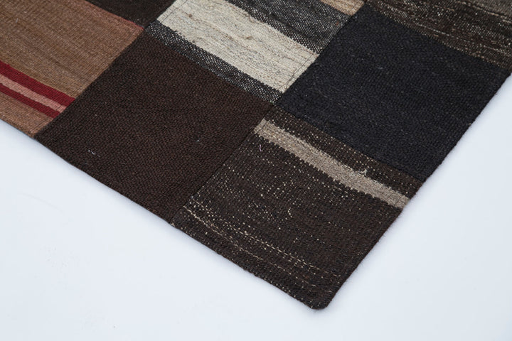 6x8 Brown Kilim Patchwork Rug - 30307