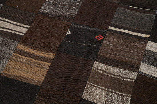 6x8 Brown Kilim Patchwork Rug - 30307