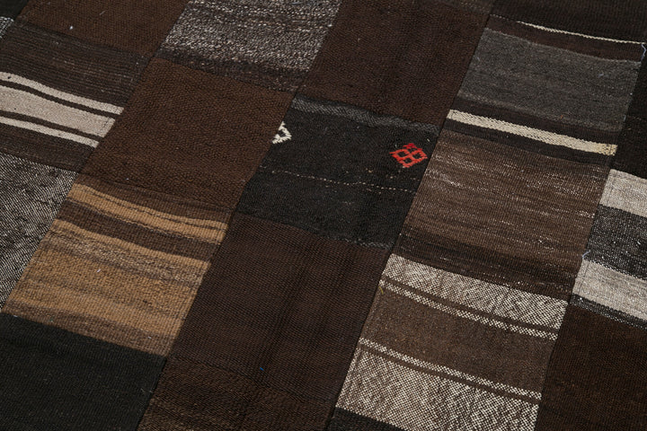 6x8 Brown Kilim Patchwork Rug - 30307