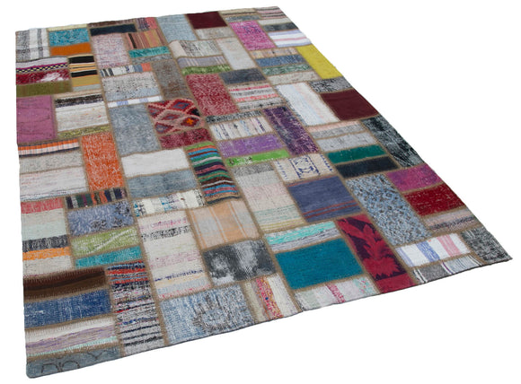 6x8 Multicolor Kilim Patchwork Rug - 30308