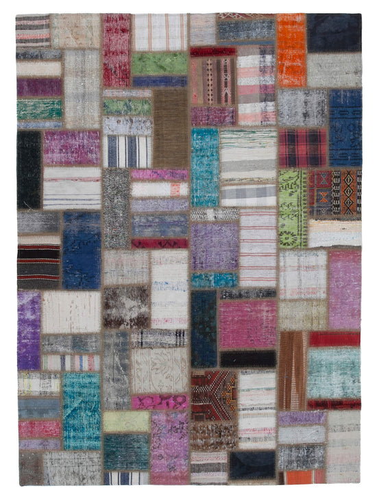 6x8 Multicolor Kilim Patchwork Rug - 30310