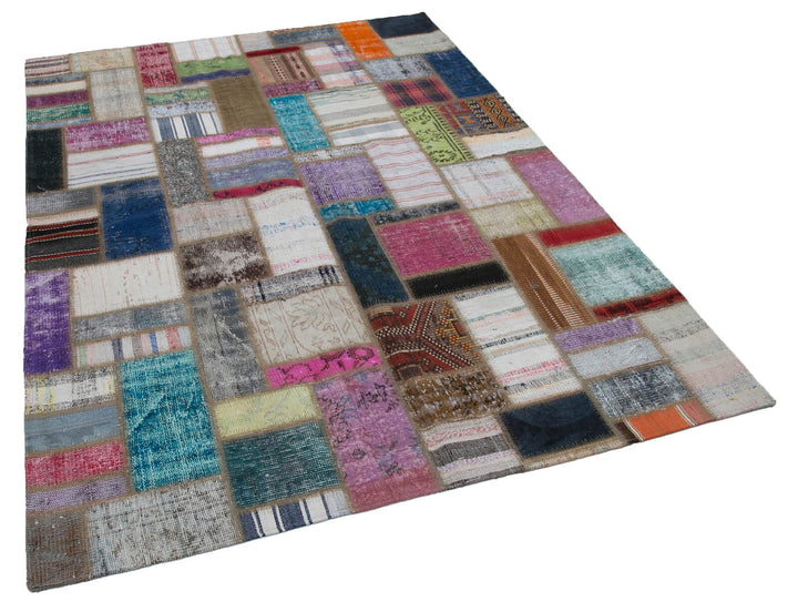 6x8 Multicolor Kilim Patchwork Rug - 30310