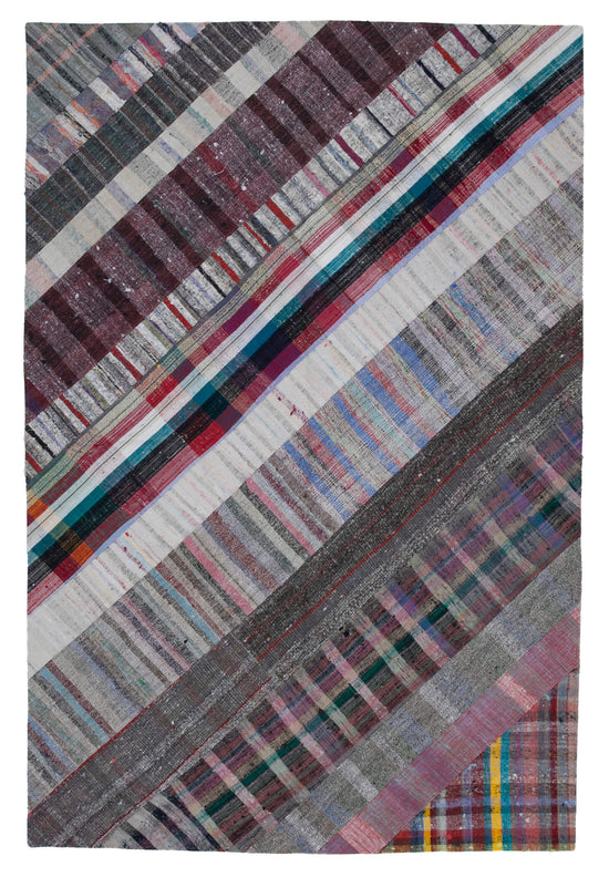 7x10 Multicolor Kilim Patchwork Rug - 30311