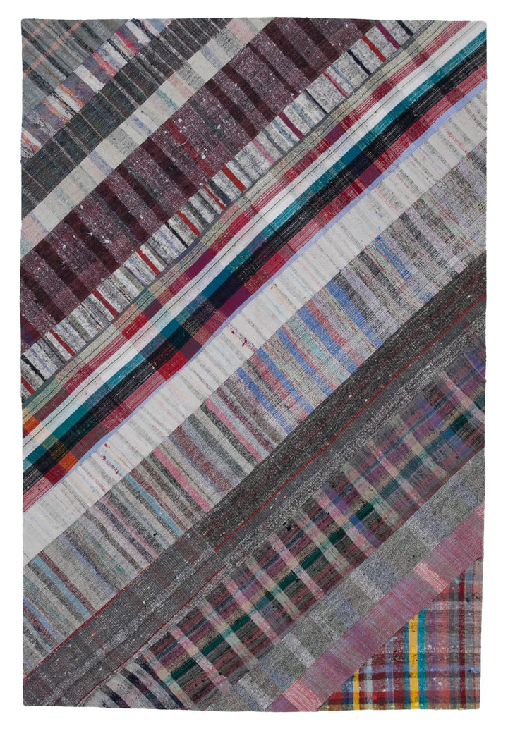 7x10 Multicolor Kilim Patchwork Rug - 30311