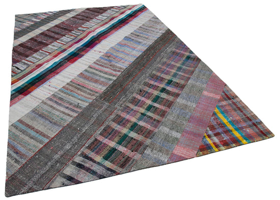 7x10 Multicolor Kilim Patchwork Rug - 30311