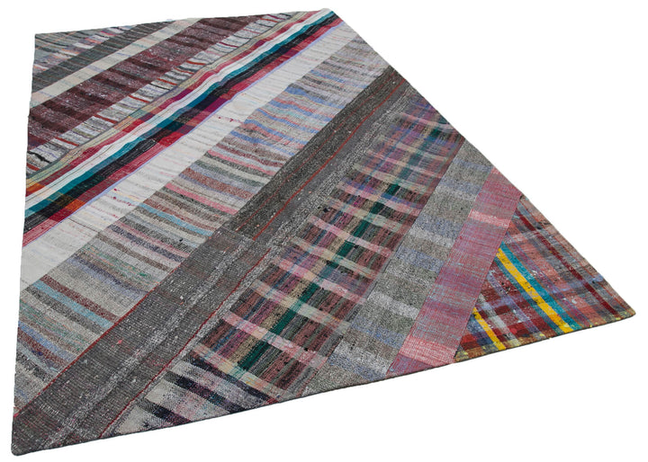 7x10 Multicolor Kilim Patchwork Rug - 30311