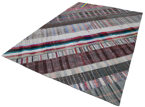 7x10 Multicolor Kilim Patchwork Rug - 30311