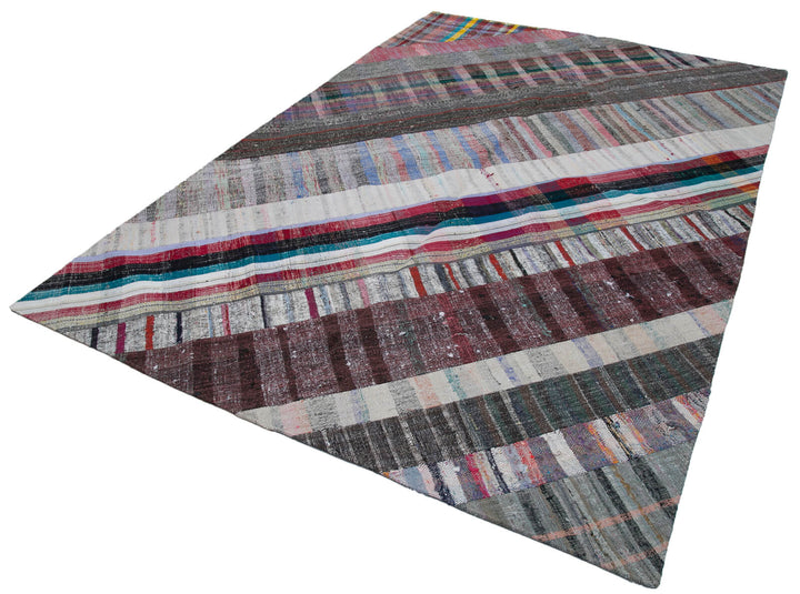 7x10 Multicolor Kilim Patchwork Rug - 30311