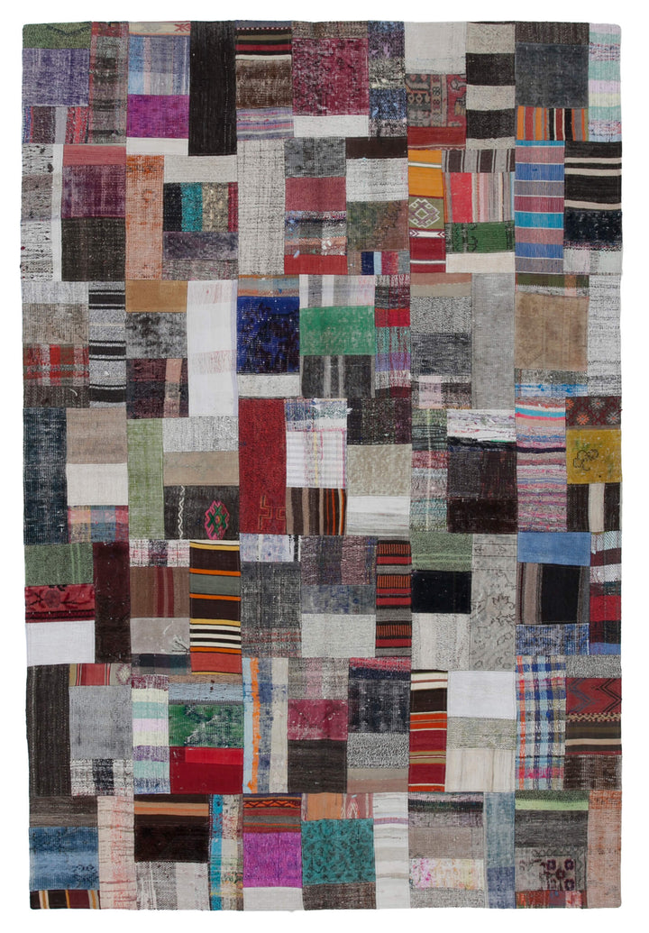 7x10 Multicolor Kilim Patchwork Rug - 30313