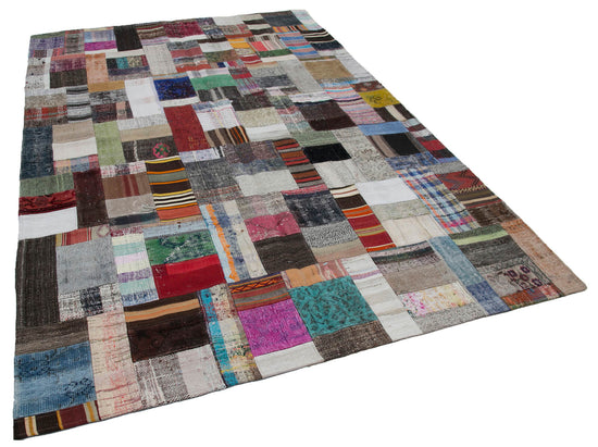 7x10 Multicolor Kilim Patchwork Rug - 30313