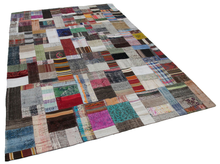 7x10 Multicolor Kilim Patchwork Rug - 30313