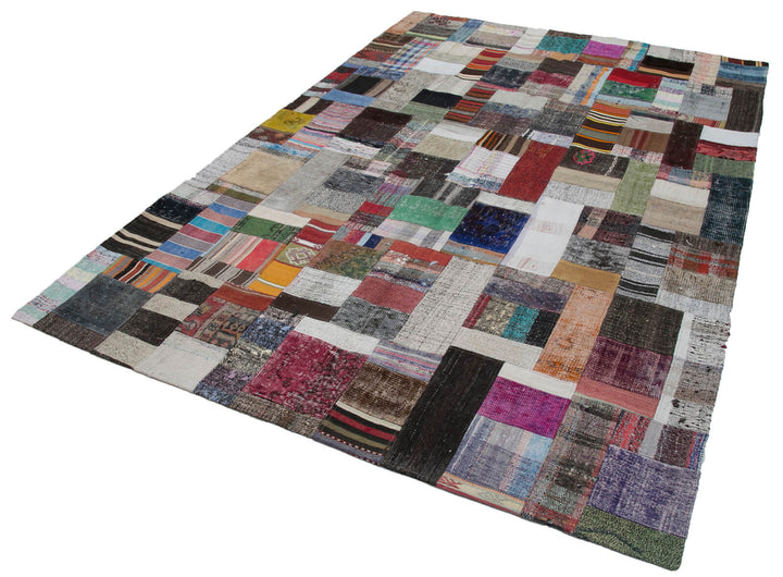7x10 Multicolor Kilim Patchwork Rug - 30313