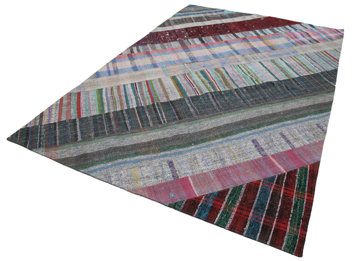 7x10 Multicolor Kilim Patchwork Rug - 30314