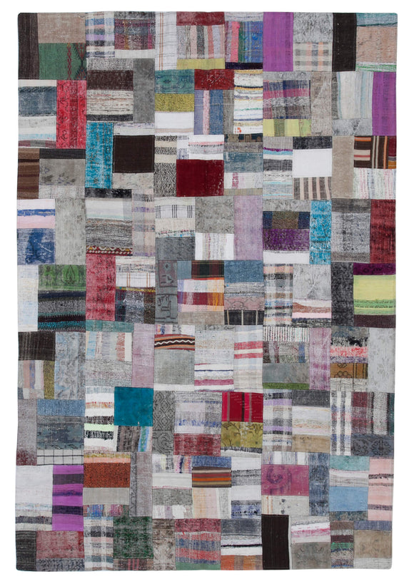 7x10 Multicolor Kilim Patchwork Rug - 30322