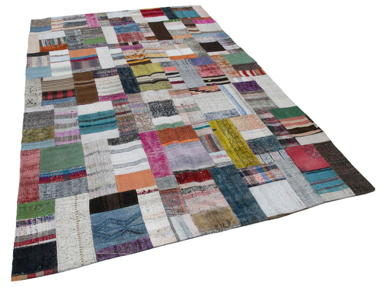 7x10 Multicolor Kilim Patchwork Rug - 30323