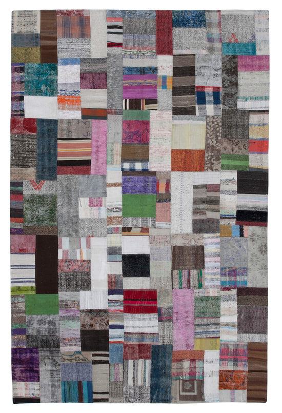 7x10 Multicolor Kilim Patchwork Rug - 30324