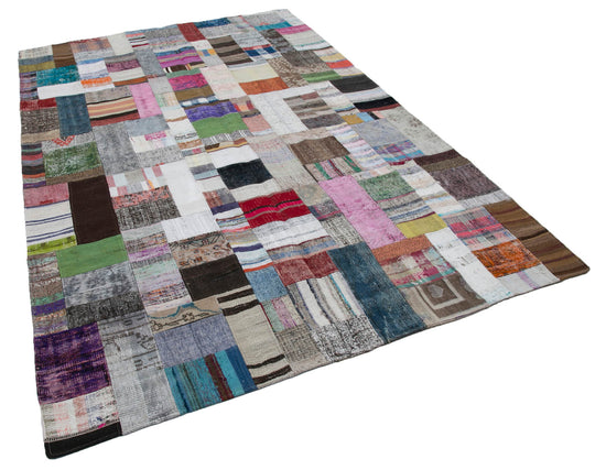 7x10 Multicolor Kilim Patchwork Rug - 30324