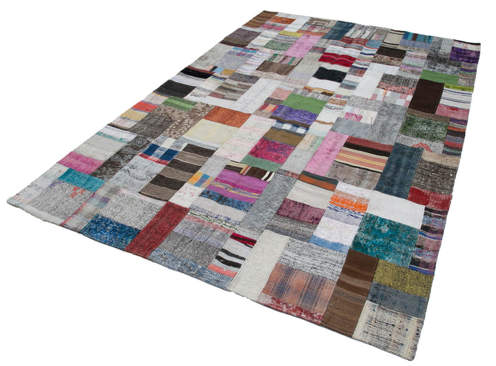 7x10 Multicolor Kilim Patchwork Rug - 30324