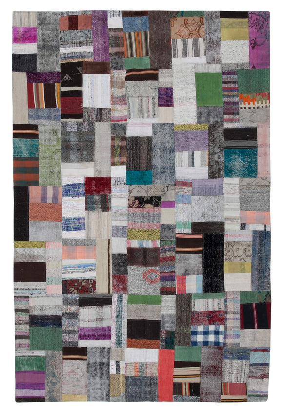7x10 Multicolor Kilim Patchwork Rug - 30325