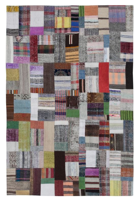 7x10 Multicolor Kilim Patchwork Rug - 30326