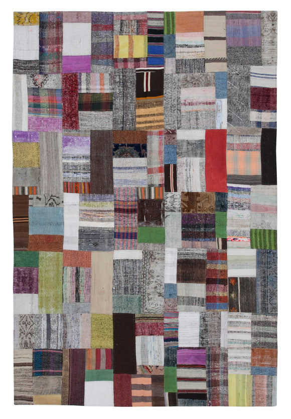 7x10 Multicolor Kilim Patchwork Rug - 30326