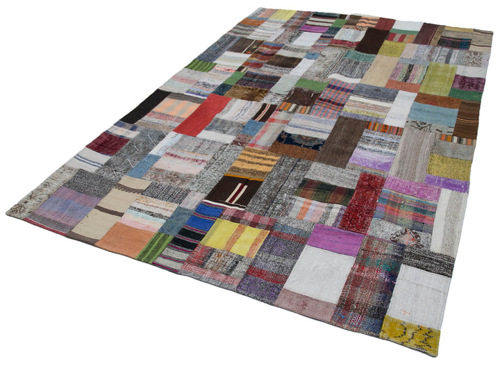 7x10 Multicolor Kilim Patchwork Rug - 30326