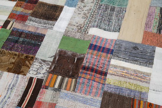 7x10 Multicolor Kilim Patchwork Rug - 30326