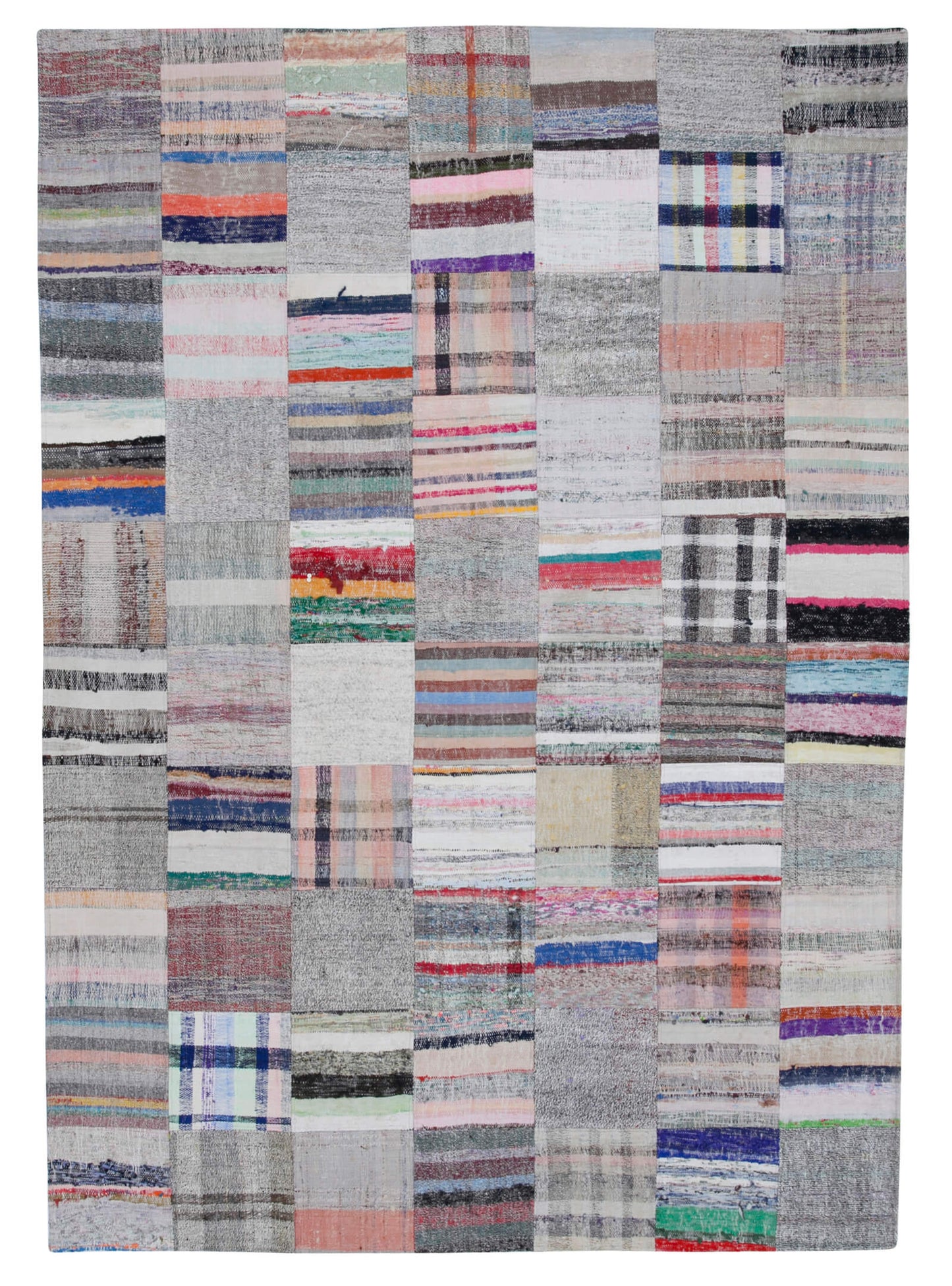 7x10 Multicolor Kilim Patchwork Rug - 30327