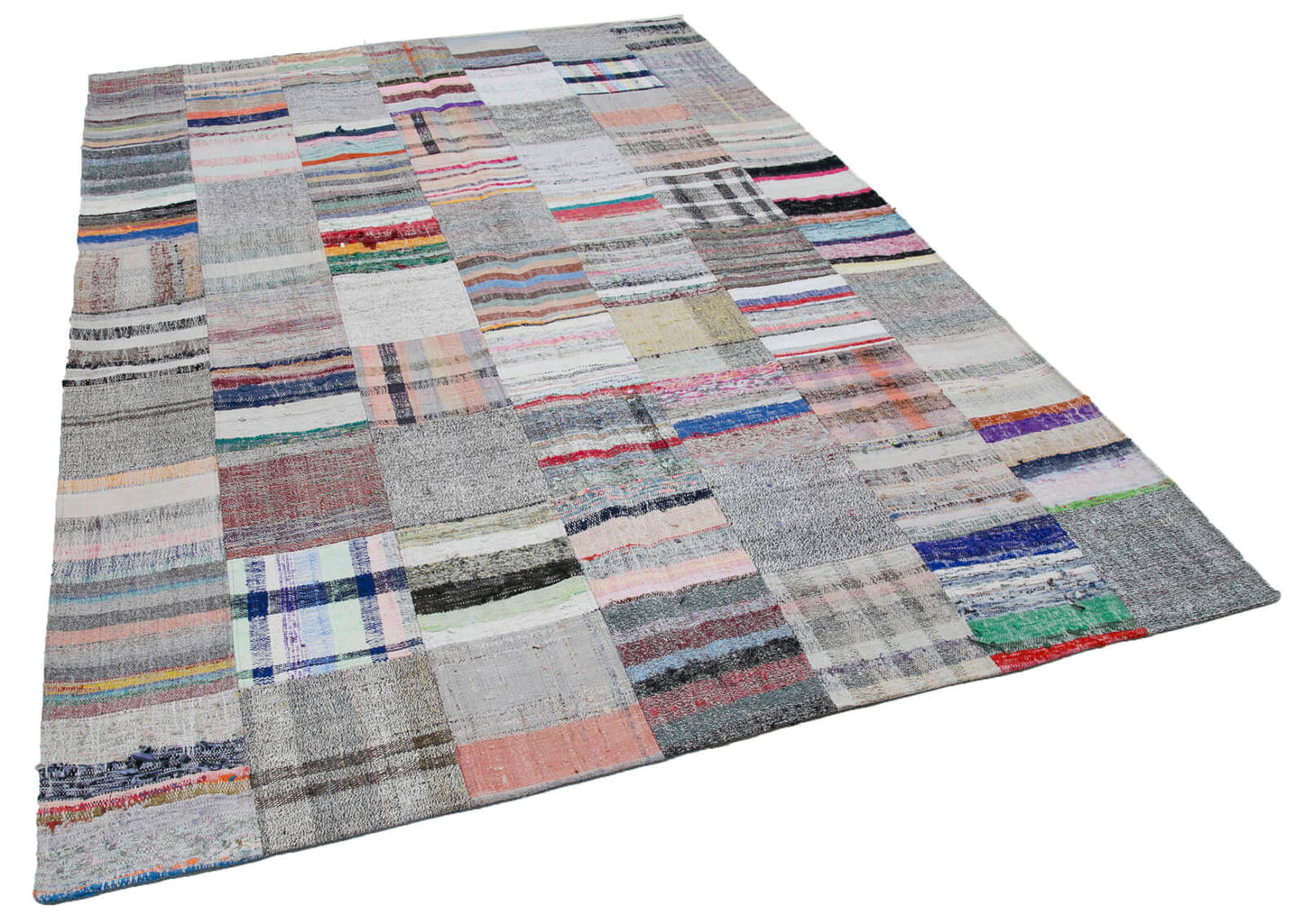 7x10 Multicolor Kilim Patchwork Rug - 30327