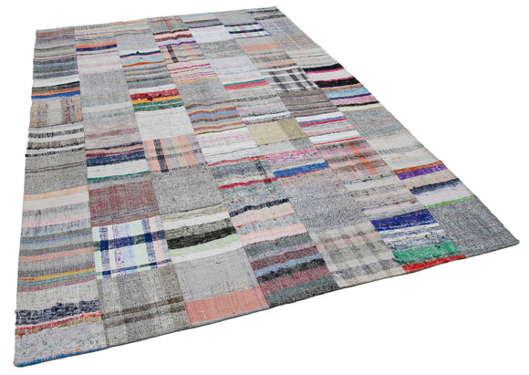 7x10 Multicolor Kilim Patchwork Rug - 30327