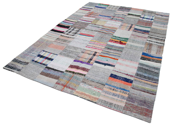 7x10 Multicolor Kilim Patchwork Rug - 30327