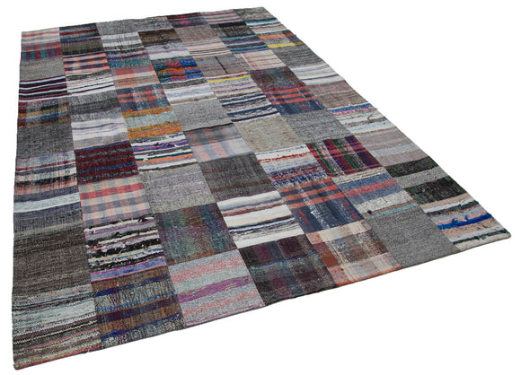 7x10 Multicolor Kilim Patchwork Rug - 30331