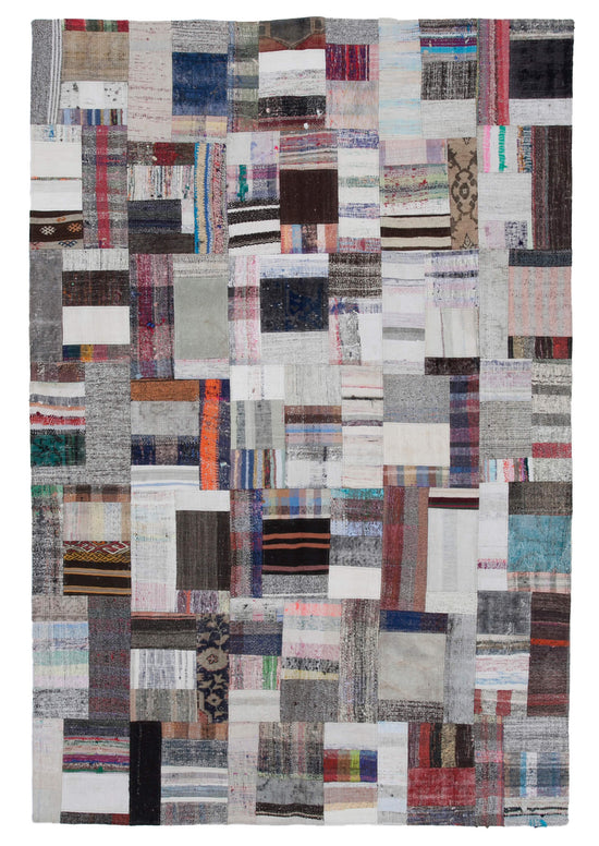 7x10 Multicolor Kilim Patchwork Rug - 30334