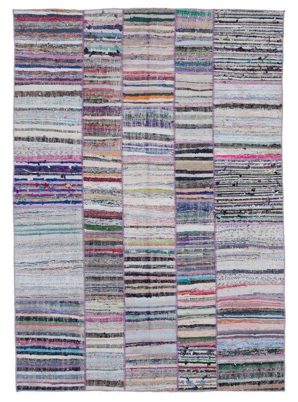 6x9 Multicolor Kilim Patchwork Rug - 30337