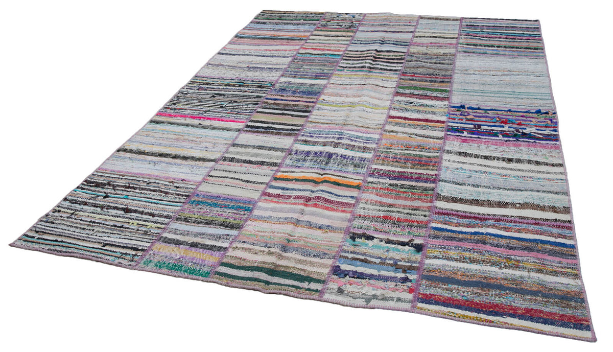 6x9 Multicolor Kilim Patchwork Rug - 30337