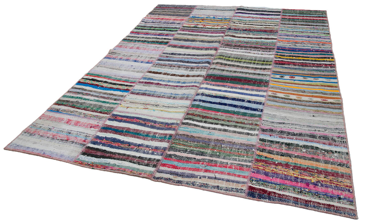 7x9 Multicolor Kilim Patchwork Rug - 30338