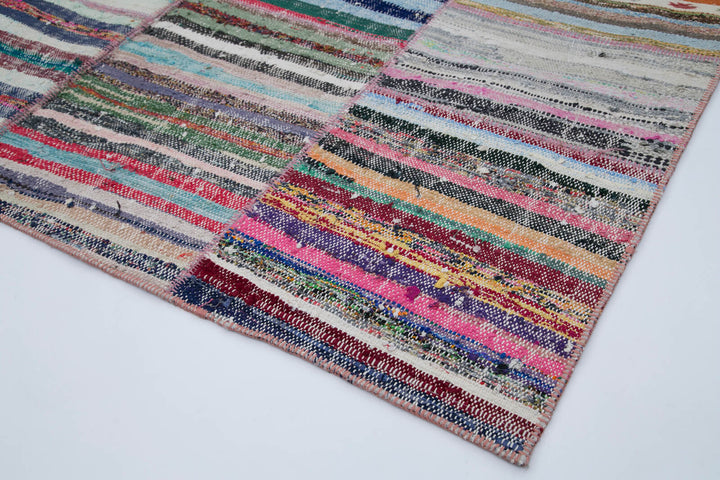 7x9 Multicolor Kilim Patchwork Rug - 30338