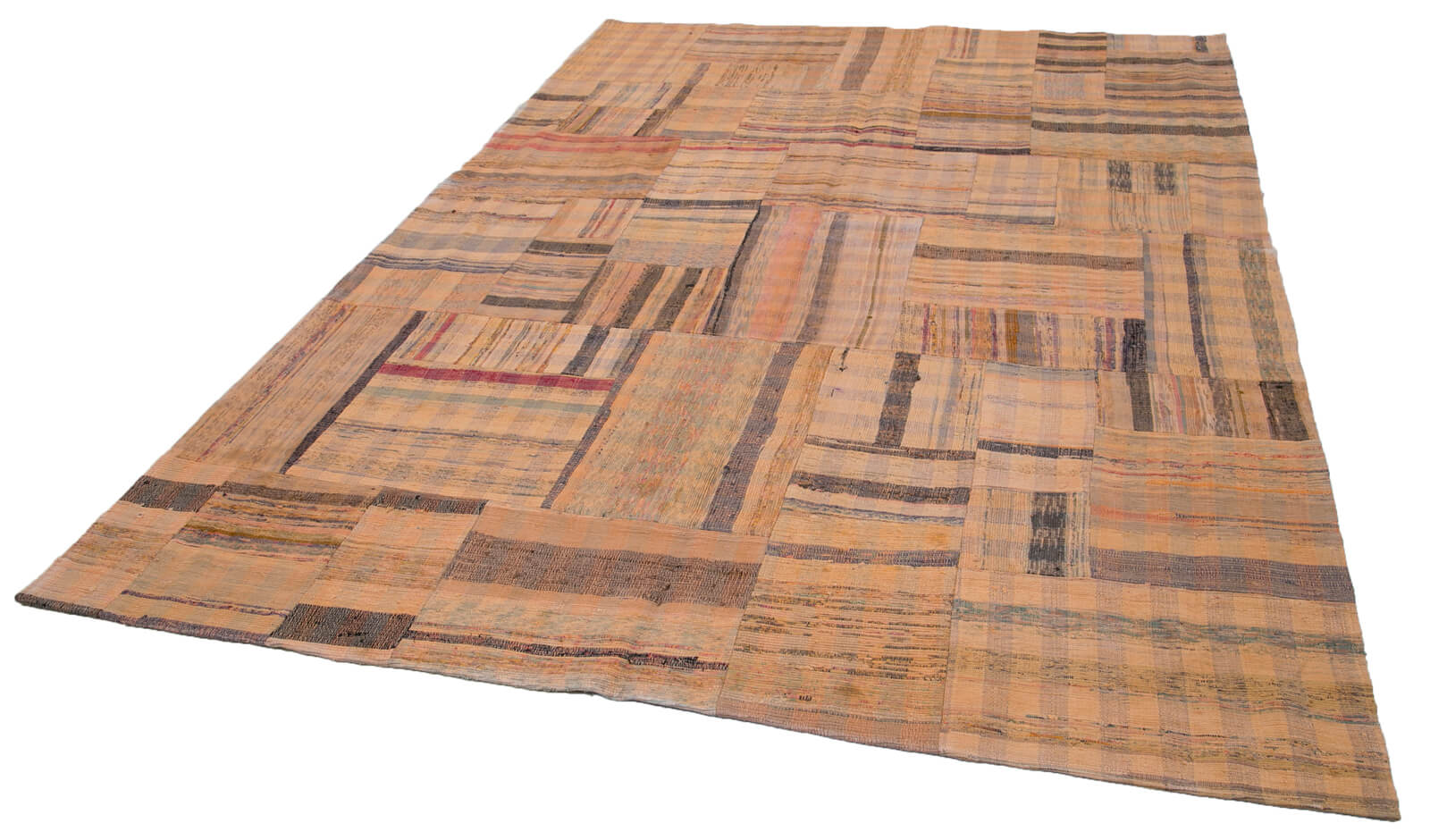 7x10 Orange Kilim Patchwork Rug - 30341