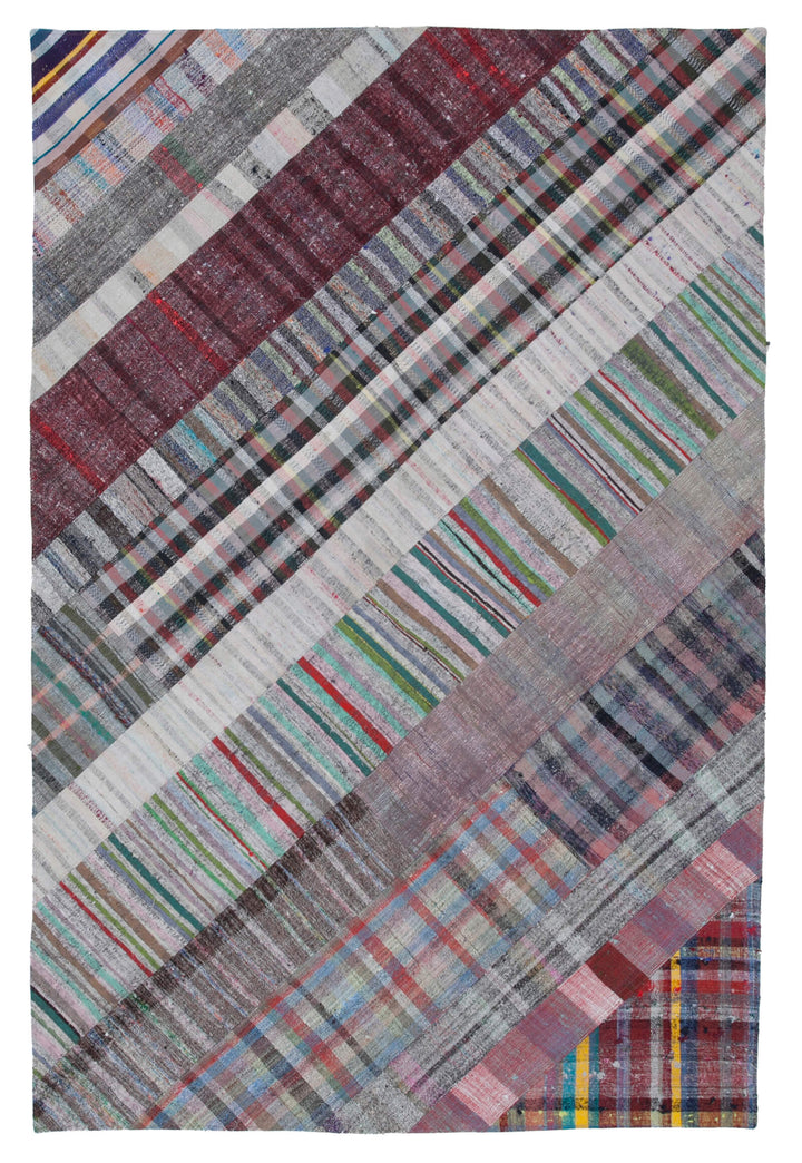7x10 Multicolor Kilim Patchwork Rug - 30344