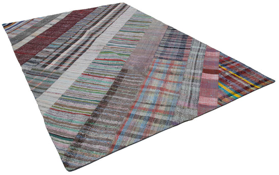 7x10 Multicolor Kilim Patchwork Rug - 30344