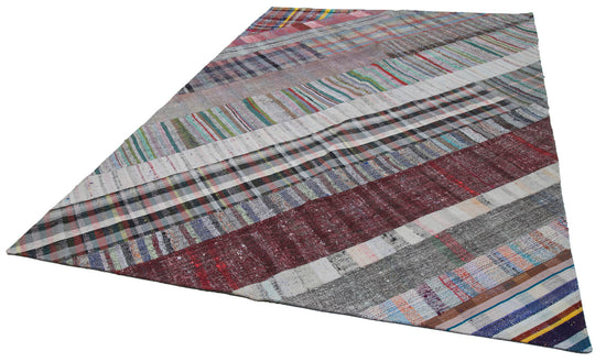 7x10 Multicolor Kilim Patchwork Rug - 30344