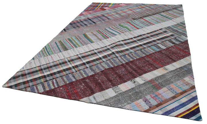 7x10 Multicolor Kilim Patchwork Rug - 30344
