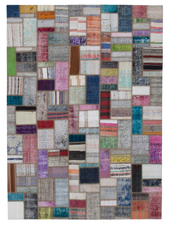 7x10 Multicolor Kilim Patchwork Rug - 30347