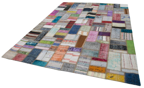 7x10 Multicolor Kilim Patchwork Rug - 30347