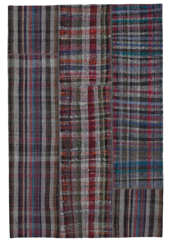 7x10 Multicolor Kilim Patchwork Rug - 30348